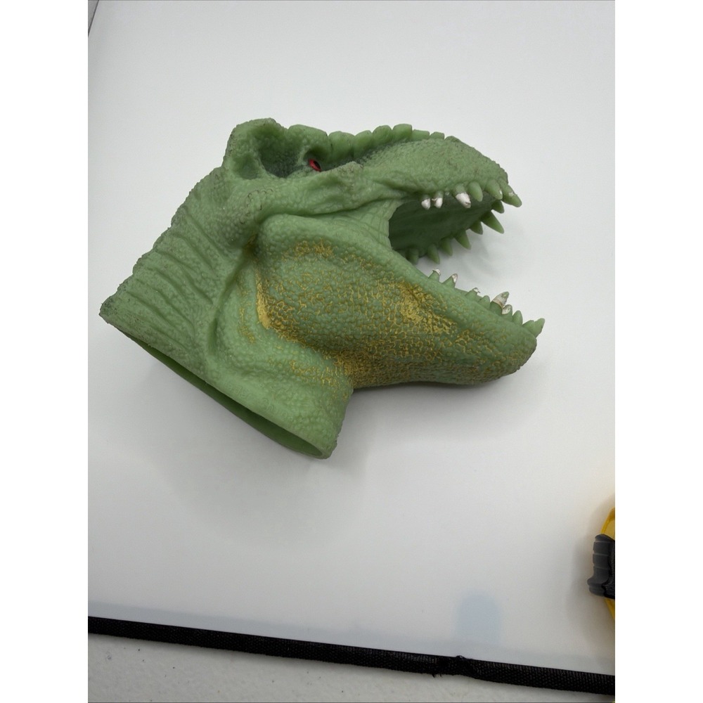 T-Rex Head Hand Puppet Soft‎ Rubber Stretchable Dino Dinosaur